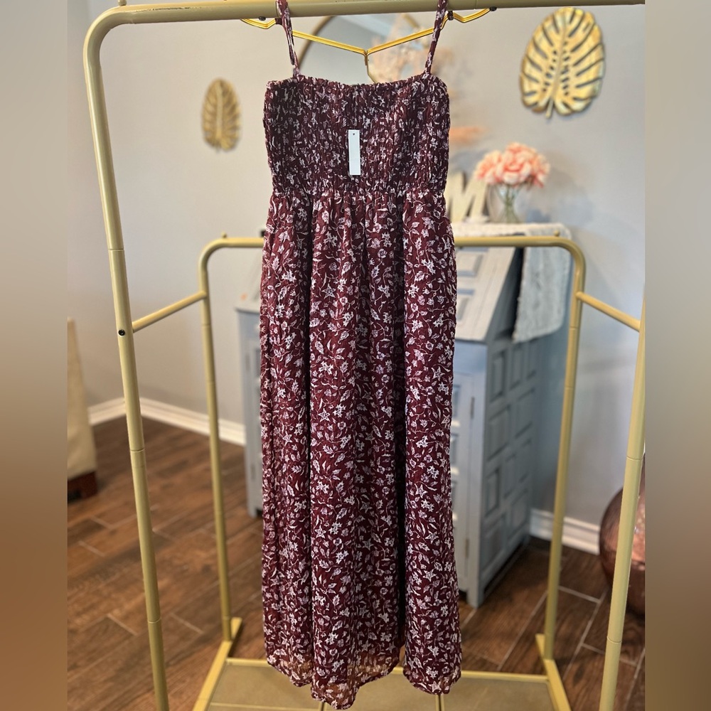 NWT Madewell The Theo Midi Dress